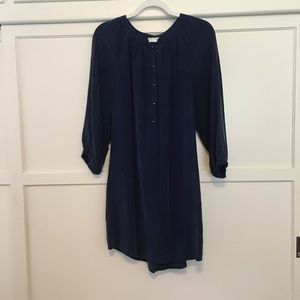 3/4 sleeve silk dress